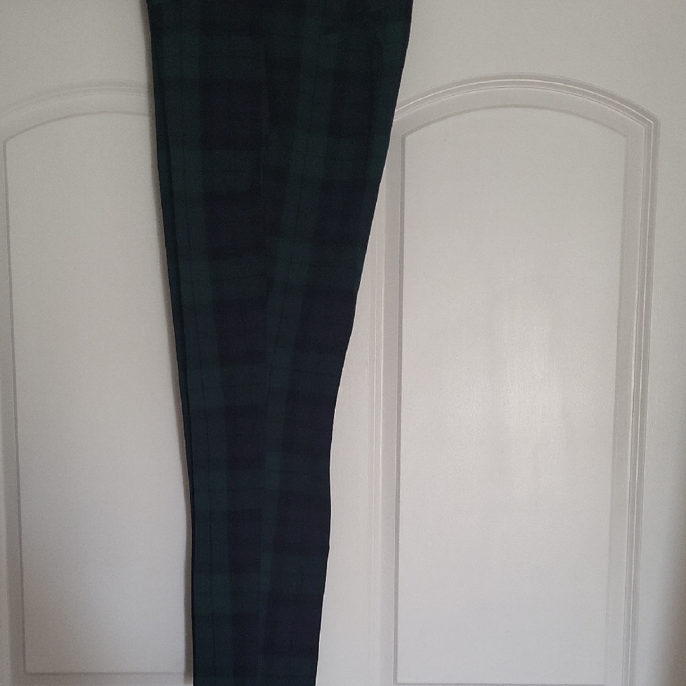 J. Crew Ruby Full-Length Pants in Green and Black